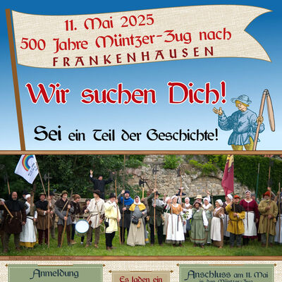 Plakat Müntzer-Zug vom 8. bis 11. Mai 2025