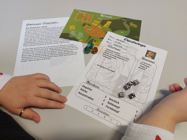 Blick auf das Pen-und-Paper Rollenspiel
